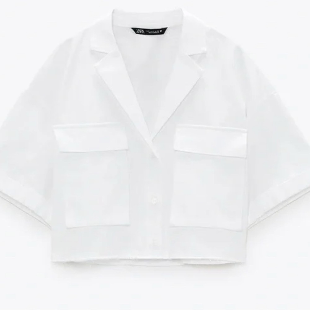 Zara White Crop Top